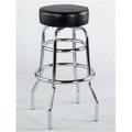 Alston Quality Alston Quality 4201-30-BLK Double Ring Bar Stool Black 4201-30/BLK